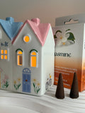 Porta Inciensos y Porta Velas en forma de Casas Pastel