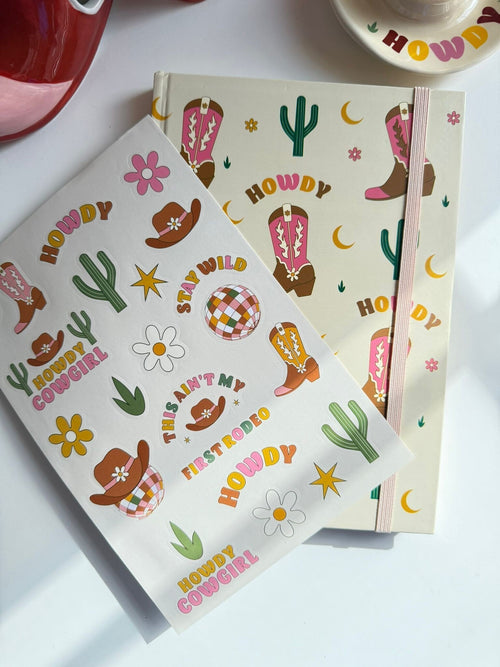 Libreta “Espíritu Cowgirl” – Para Ideas Salvajes y Planes que Brillan