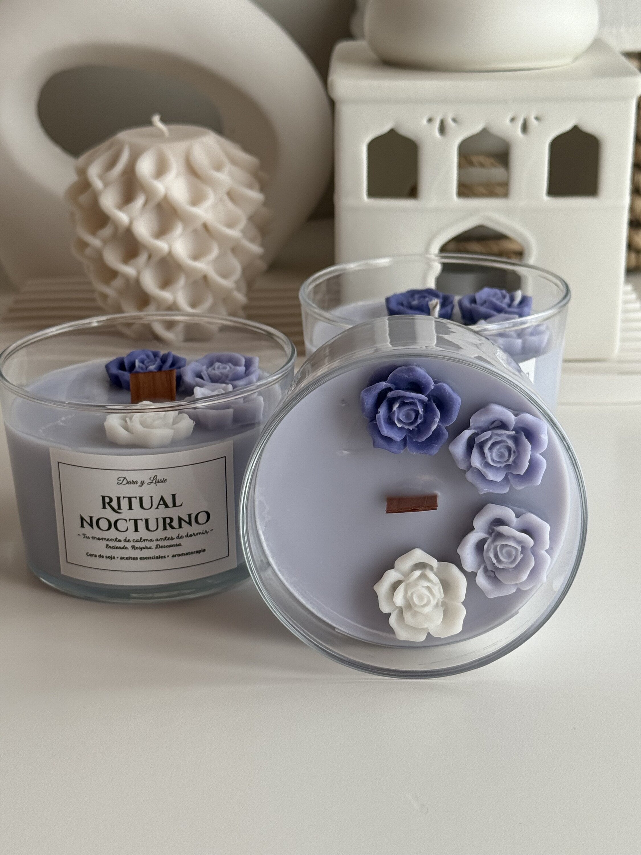 Ritual Nocturno – Vela relajante para dormir mejor · Lavanda, cedro y mejorana