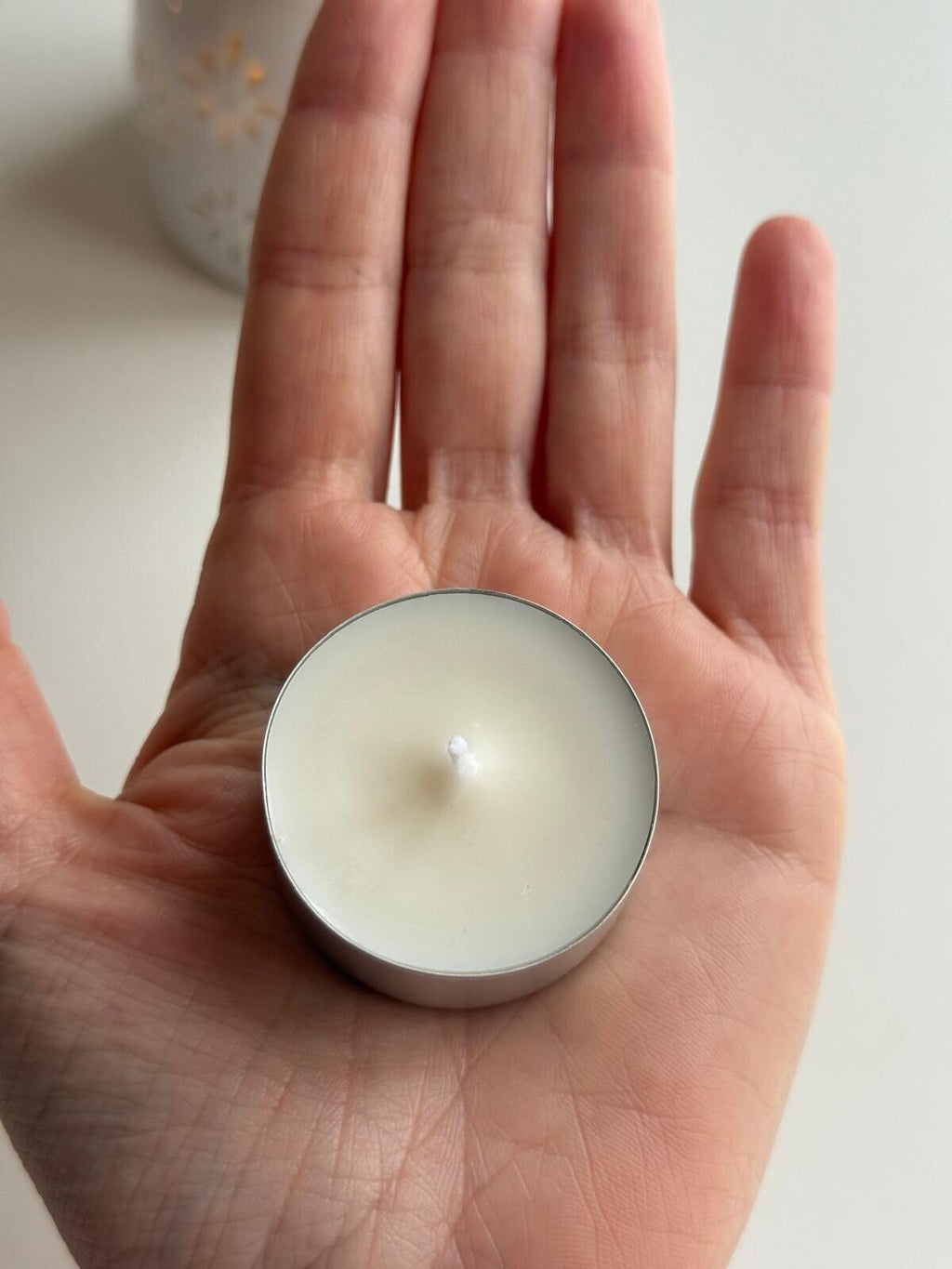 Velas de Té Artesanal de Cera de Soja Natural - Sin Aroma para Quemadores