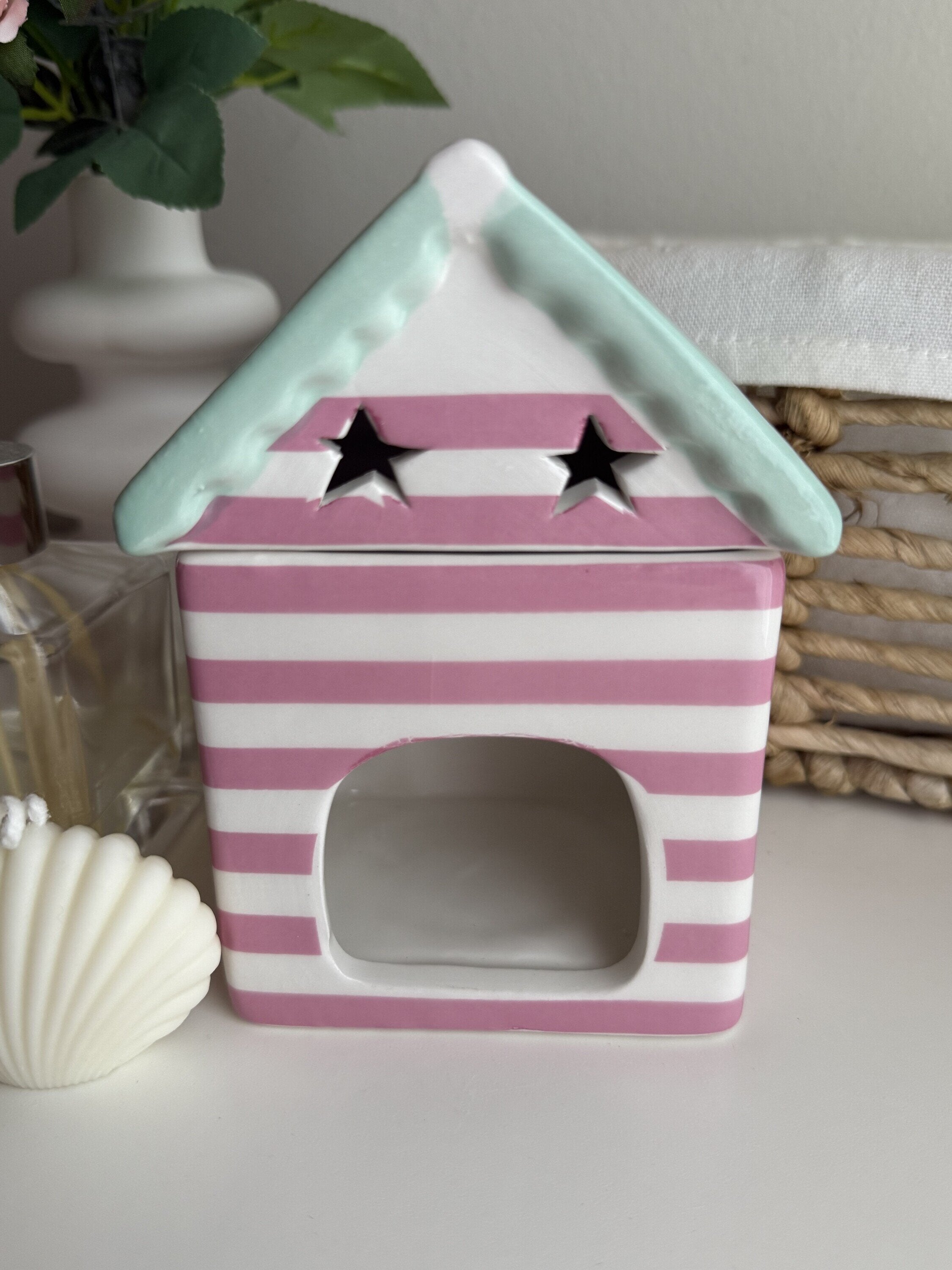 Quemador casita de playa – Dulce estilo coastal para tu hogar