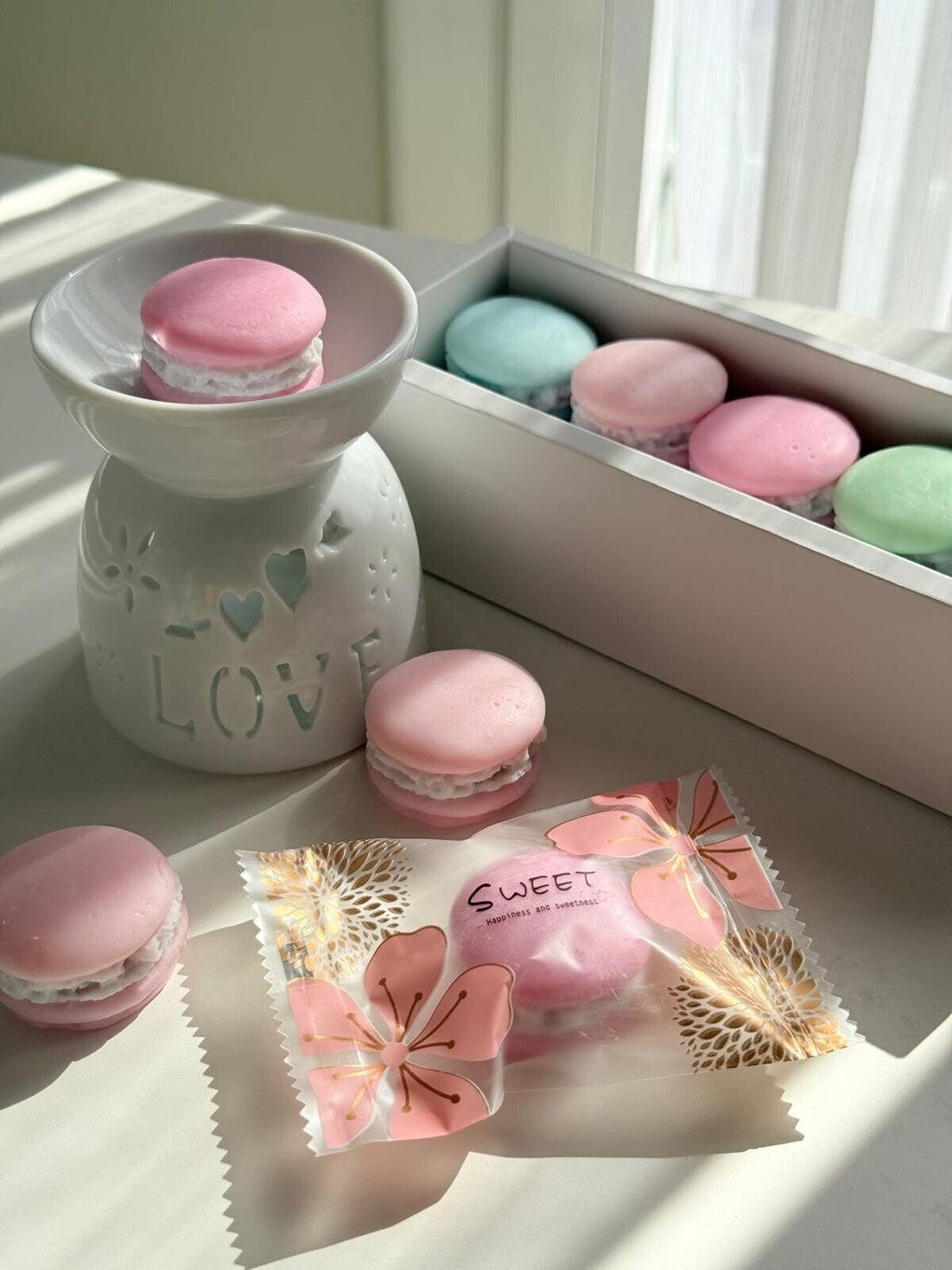 Mini Macarons Wax Melts – Aroma vainilla Tahití
