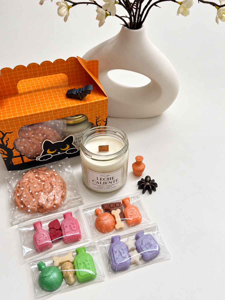 El Cofre de Migas · Pack de una vela y wax melts de Halloween