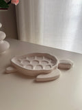 Bandeja Tortuga Decorativa – Joyero Original en Color Blanco
