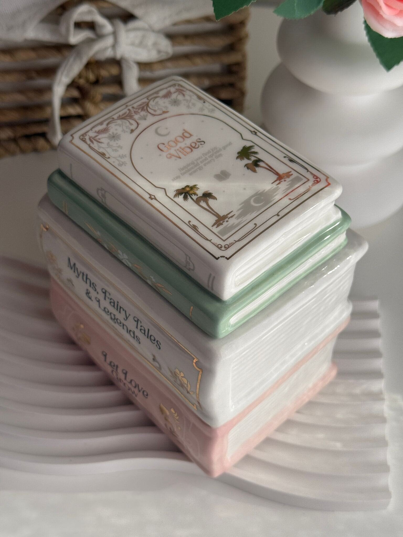 Quemador de wax melts – Biblioteca de ensueño