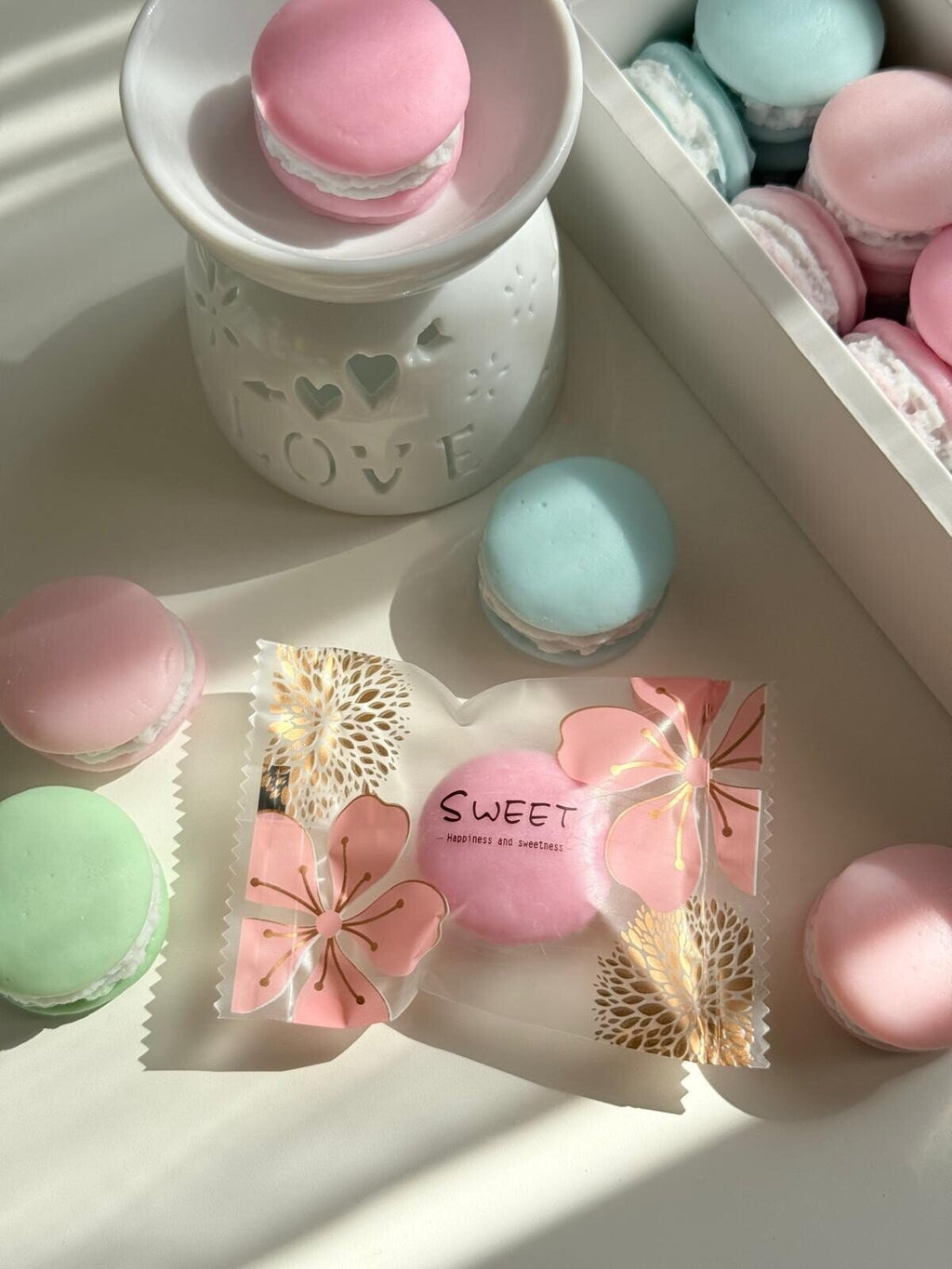 Mini Macarons Wax Melts – Aroma vainilla Tahití