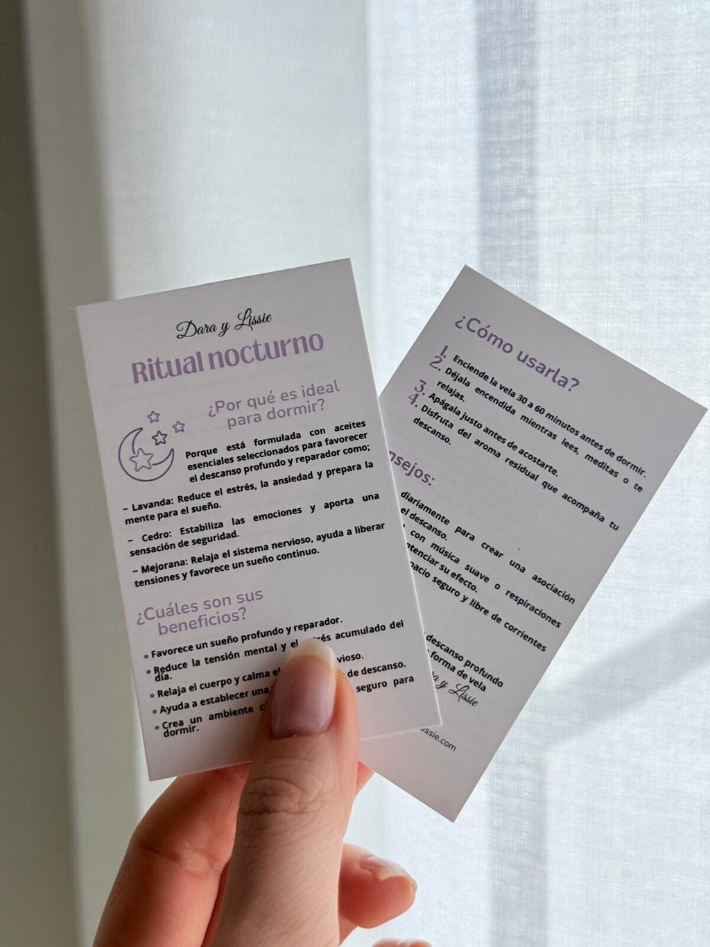 Ritual Nocturno – Vela relajante para dormir mejor · Lavanda, cedro y mejorana