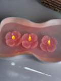 Velas flotantes en forma de flor (3 unidades)