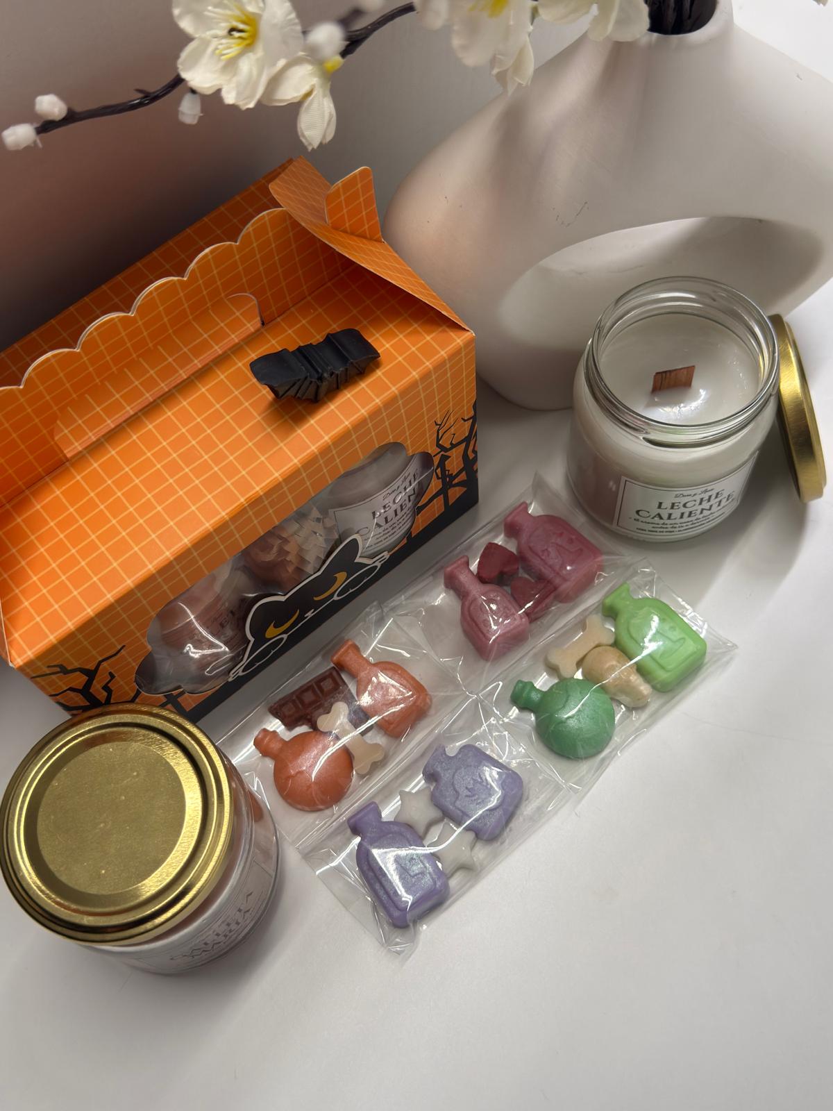 El Cofre de Migas · Pack de dos velas y pociones de Halloween